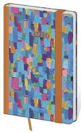 Diář 2020 - Vario/týdenní/kapesní/Colours s gumičkou