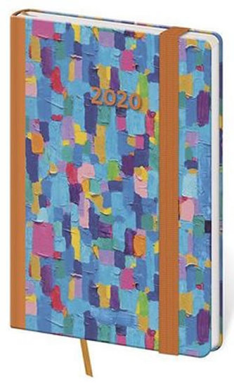 Diář 2020 - Vario/týdenní/kapesní/Colours s gumičkou