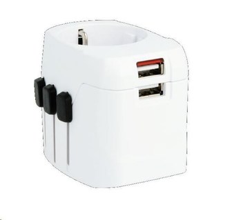 SKROSS cestovní adaptér SKROSS PRO Light USb, 6.3A max., vč. USB nabíjení, uzemněný, UK+USA+Austrálie/Čína