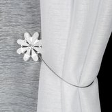 Dekorační ozdobná spona na závěsy s magnetem KIKI bílá,  O 5 cm (cena za 2 kusy) Mybesthome