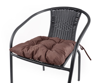 Zahradní prošívaný sedák na židli TRENTO hnědá 42x42 cm Mybesthome