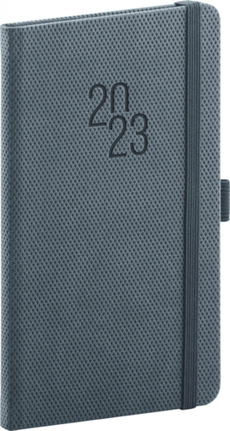 Kapesní diář Diamante 2023 šedý