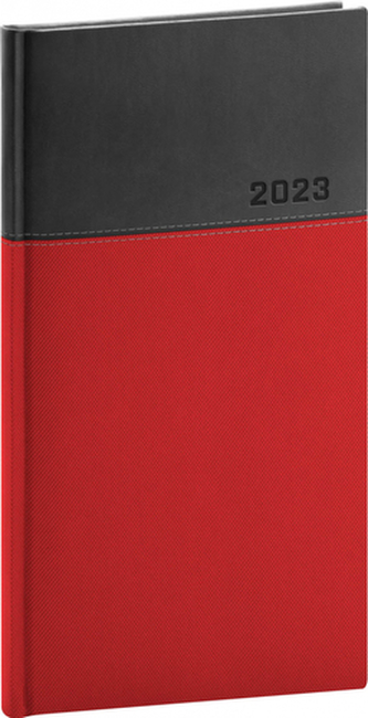 Kapesní diář Dado 2023 červenočerný