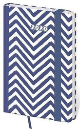 Diář 2020 - Vario/týdenní/kapesní/Navy s gumičkou