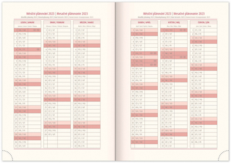 Týdenní diář Memory 2023 stříbrný