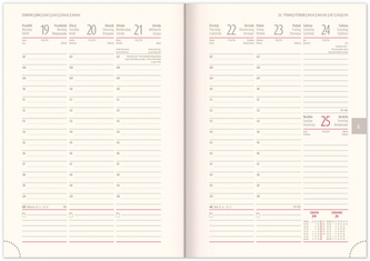 Týdenní diář Memory 2023 fialový