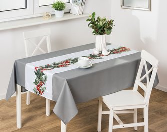 Ubrus - běhoun na stůl CONIFER bílá 40x140 cm Mybesthome
