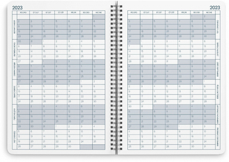 Týdenní spirálový diář A4 Terazzo 2023