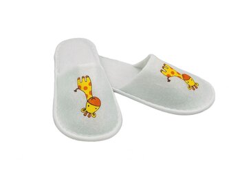 Hotelové pantofle dětské s uzavřenou špičkou a gumovou podrážkou - soft