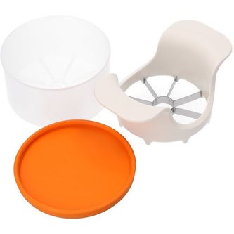 Fiskars kráječ na jablka s nádobou