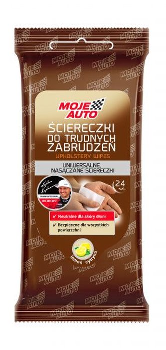 MOJE AUTO Utěrky na obtížné nečistoty, citron - 24 ks