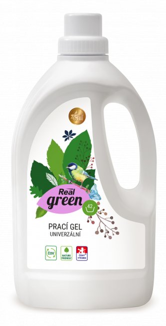 Real green clean prací gel 1,5 l