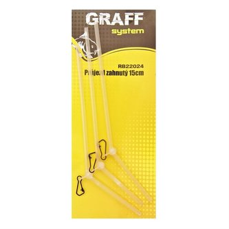 Graff: Průjezd zahnutý 15cm Transparentní 3ks