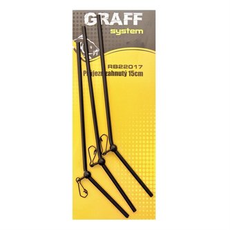 Graff: Průjezd zahnutý 15cm Černý 3ks