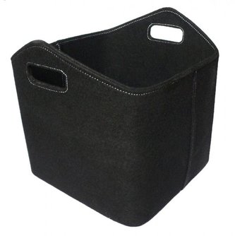 Velký koš z plsti 37 x 35 x 38 cm - černý