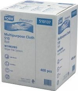 Tork 510237 Čistící jemné utěrky, 400 útržků, modré