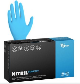 Rukavice jednorázové nitrilové nepudrované COMFORT XL, modré