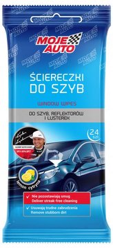 MOJE AUTO Utěrky na čištění skel, citron - 24 ks
