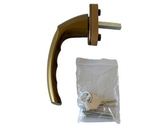 klika pro plast.okna a dveře, zamyk.na stejný uzávěr Al F4 bronz.fluorcarbon