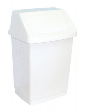 Odpadkový koš "Click-it", bílá, s výklopným víkem, 25 l, CURVER 154791