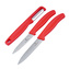 SADA NOŽŮ SE ŠKRABKOU VICTORINOX, 3KS, ČERVENÁ