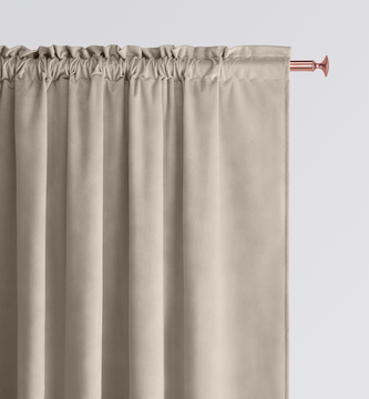 Dekorační závěs s řasící páskou VELVETIA TAPE béžová 140x250 cm (cena za 1 kus) MyBestHome