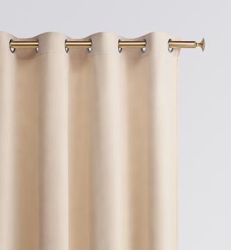 Dekorační velvet závěs s kroužky VELVETIA krémová 140x250 cm (cena za 1 kus) MyBestHome