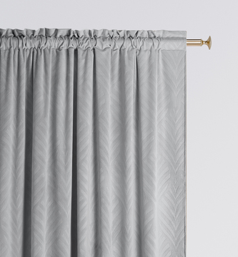 Dekorační závěs s řasící páskou LEAF TAPE světle šedá 140x250 cm (cena za 1 kus) MyBestHome