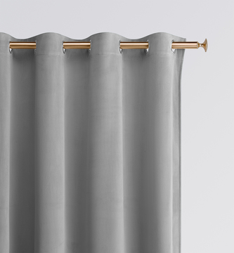 Dekorační velvet závěs s kroužky VELVETIA světle šedá 140x250 cm (cena za 1 kus) MyBestHome