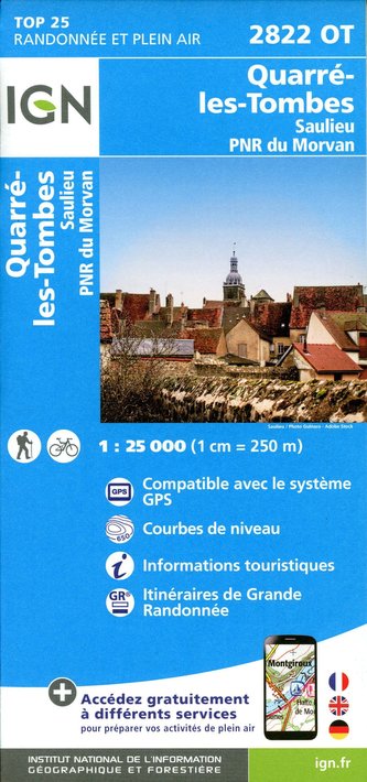 Quarre Les Tombes 1:25 000