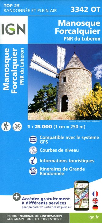 Manosque Forcalquier PNR du Luberon 1:25 000