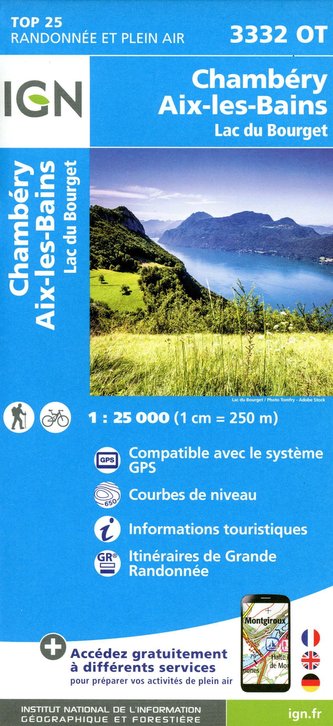 Chambéry Aix les Bains / Lac du Bourget 1:25 000