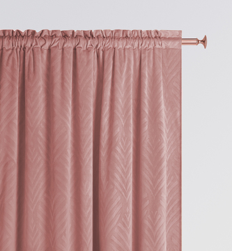 Dekorační závěs s řasící páskou LEAF TAPE růžová 140x250 cm (cena za 1 kus) MyBestHome