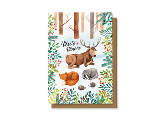 Chaukiss Veselé Vánoce (zvířátka v lese)