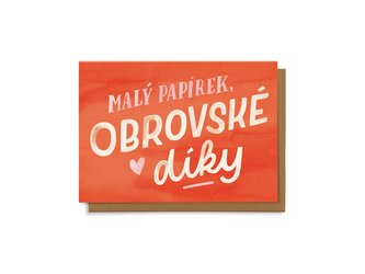 Chaukiss Malý papírek, obrovské díky