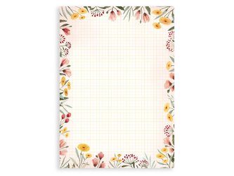 Chaukiss Poznámkový blok A4 květinový