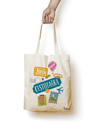 Chaukiss Plátěná taška - Jsem cestotaška