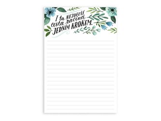 Chaukiss Poznámkový blok A5 "I ta nejdelší cesta začíná jedním krokem"