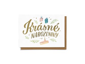 Chaukiss Krásné narozeniny - zlaté písmo