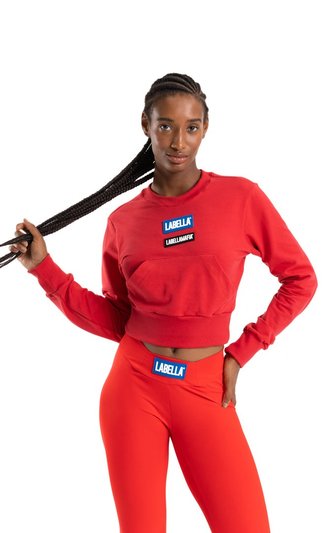 Dámská mikina Go On Red - LABELLAMAFIA - Velikost: M