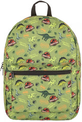 Školní batoh Jurassic Park|Jurský park: Camo Dino (objem 14,4 litrů|30 x 40 x 12 cm) zelený polyester