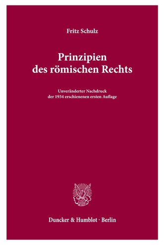 Prinzipien des römischen Rechts.
