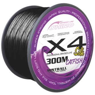 šňůra Shiro X4 Catfish 0,70mm 300m černá