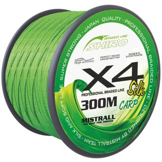 šňůra Shiro braided line carp X4 0,23mm 300m zelená