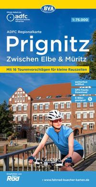ADFC-Regionalkarte Radlerparadies Prignitz mit Tagestouren-Vorschlägen, 1:75.000, reiß- und wetterfest, GPS-Tracks Download