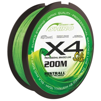 šňůra Shiro braided line X4 0,28mm 200m zelená