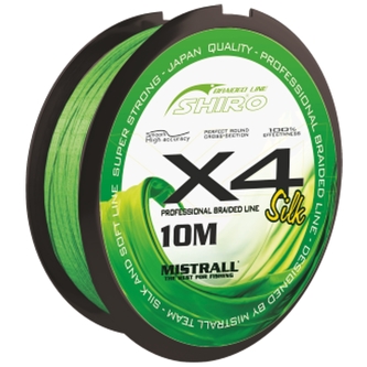 šňůra Shiro braided line X4 0,06mm 10m zelená
