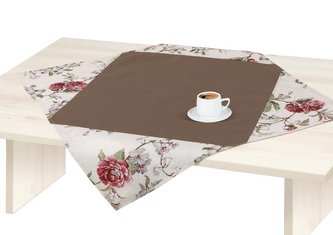 Ubrus VANDA - Uni hnědá / růže - 70x70 cm Ubrus VANDA - Uni hnědá / růže - 70x70 cm