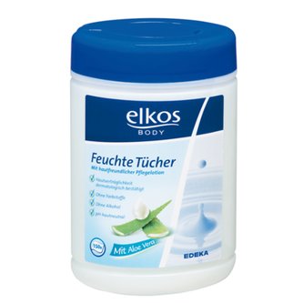 Elkos Vlhčené ubrousky Aloe vera v tubusu 150 ks