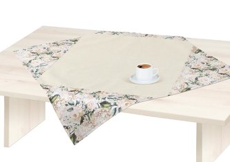 Ubrus VANDA - Uni smetanová / růže - 70x70 cm